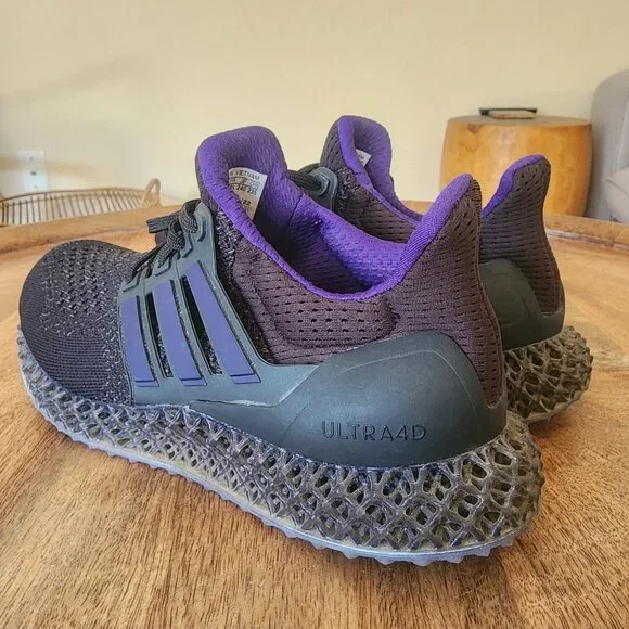 Adidas Ultra 4D Black Purple Running Sneaker Shoes Mens Size 6 | HP9736 - Picture 4 of 11
